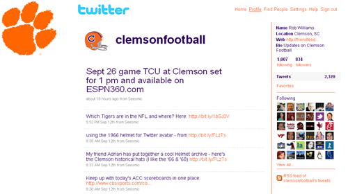 clemson football on twitter