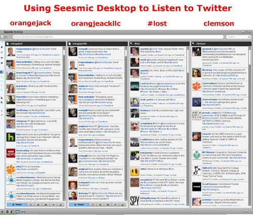 Using Seesmic Desktop to Listen to Twitter